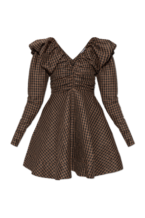 Vestido con estampado de cuadros