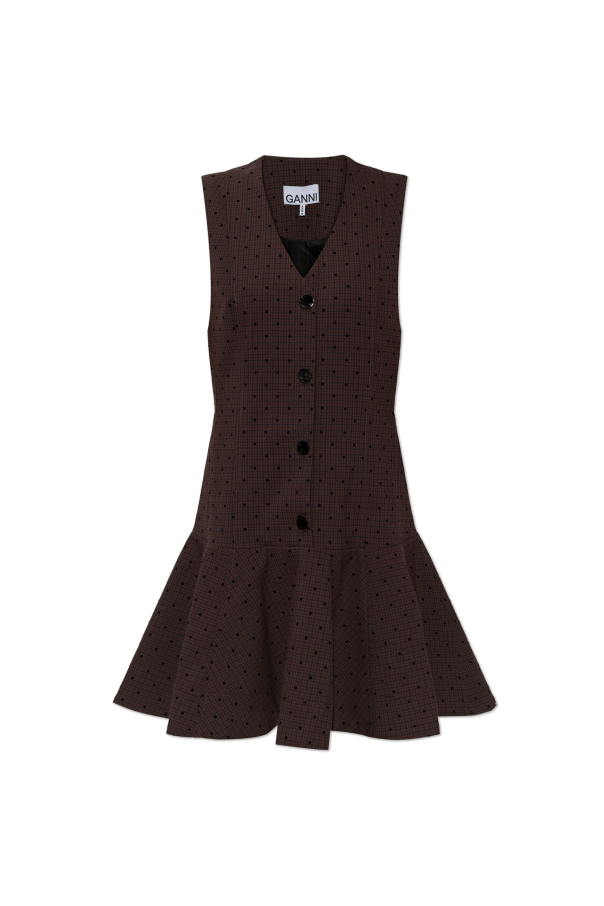 Plaid pattern dress od Ganni