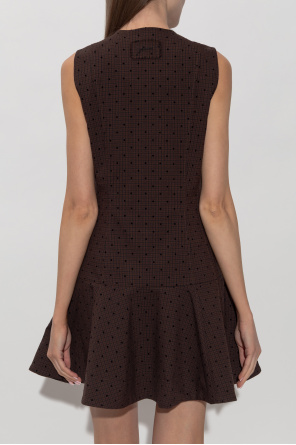 Ganni Vestido con estampado de cuadros