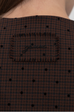 Ganni Vestido con estampado de cuadros