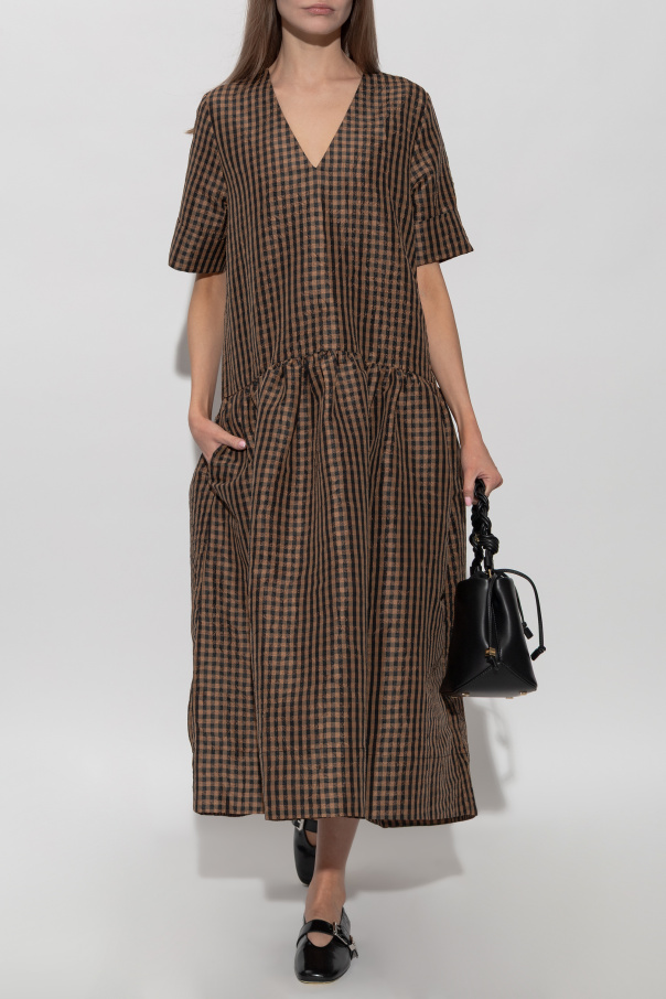 Ganni Dress with a check pattern