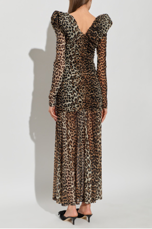 Ganni Vestido con estampado animal