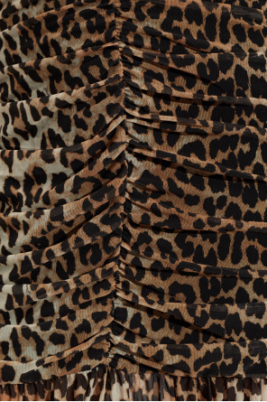 Ganni Vestido con estampado animal