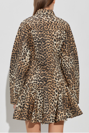 Ganni Vestido con estampado animal