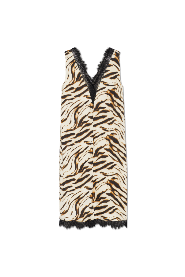 Dress with animal motif od Ganni