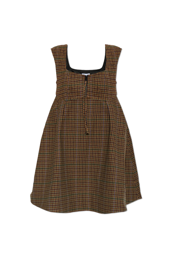 Plaid Pattern Mini Dress od Ganni