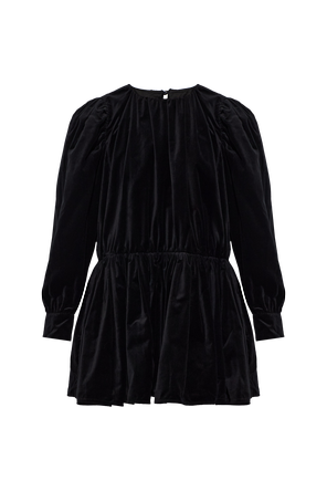 Short dress with puff sleeves