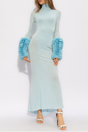 Alaïa Sukienka z dekoracyjnymi rękawami