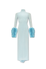 Alaïa light blue Dress with Decorative Sleeves