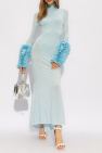 Alaïa light blue Dress with Decorative Sleeves