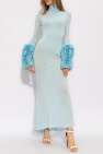 Alaïa light blue Dress with Decorative Sleeves