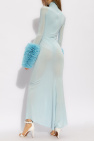 Alaïa light blue Dress with Decorative Sleeves