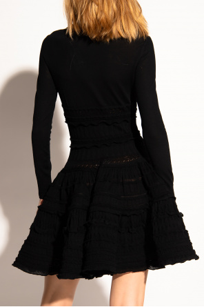 Alaïa BOXER dress with standing collar