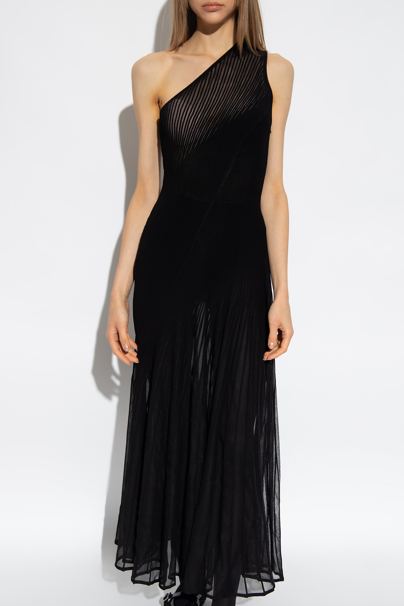 Alaïa Ribbed one-shoulder Kurti dress