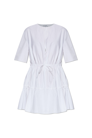 Dress with drawstring ties
