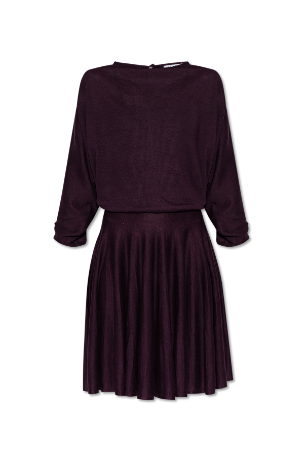 Alaïa Lniana sukienka