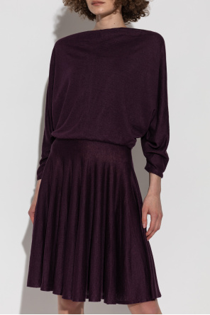 Alaïa Lniana sukienka