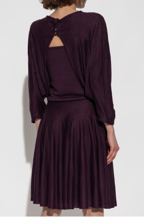 Alaïa Lniana sukienka