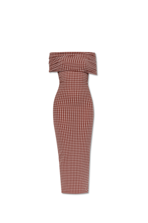 Dress with a check pattern