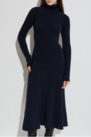 Alaïa Vestido de punto con cuello turtleneck