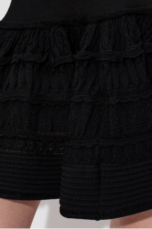 Alaïa Wollkleid mit Rüschen