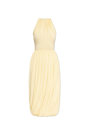 Dress with decorative draping