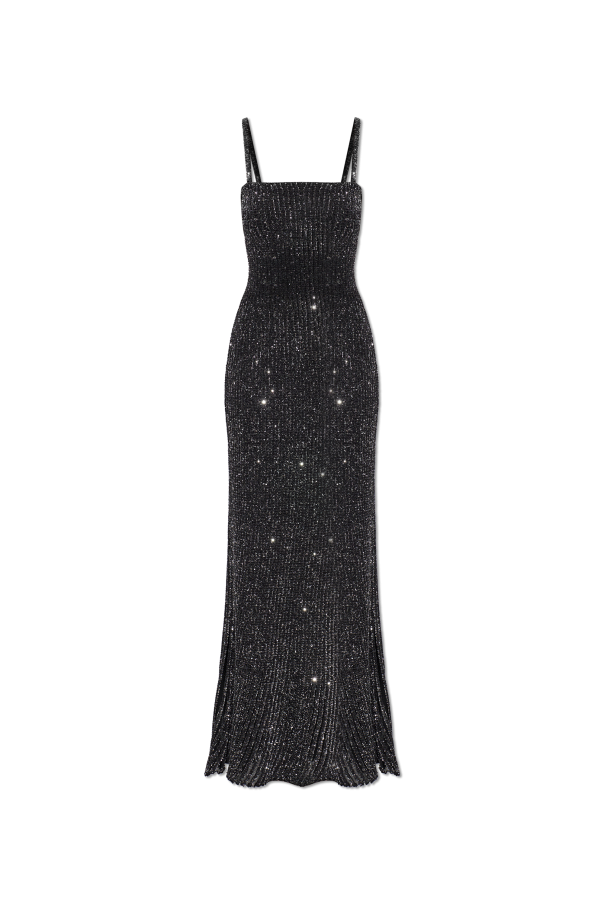 Off-shoulder dress with shimmering appliqués od Alaïa
