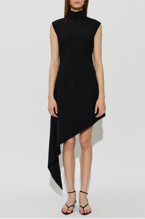 Alaïa Wool dress with an asymmetric cut