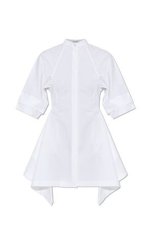Asymmetrical dress with short sleeves