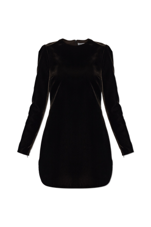 Velvet dress with long sleeves