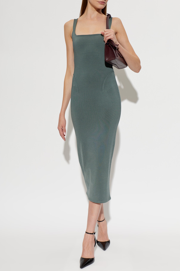 Alaïa Fitted midi dress with straps