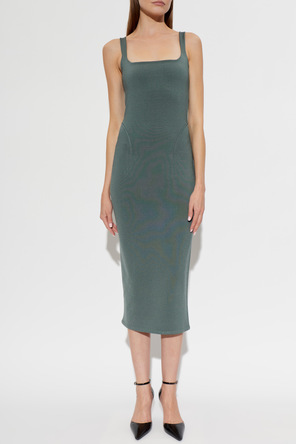 Alaïa Fitted midi dress with straps