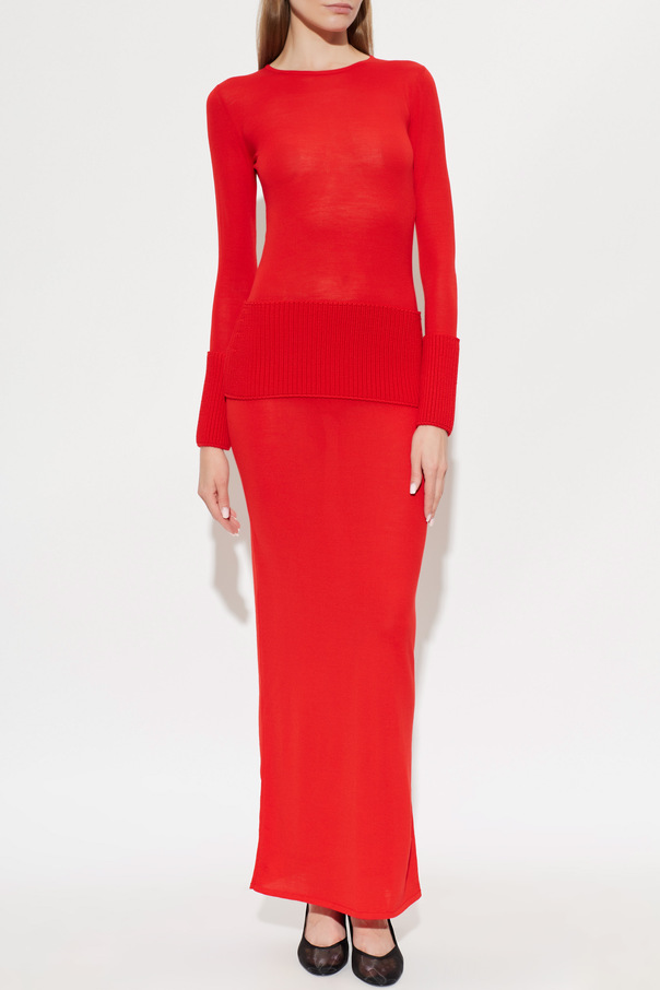Alaïa Wool dress with long sleeves