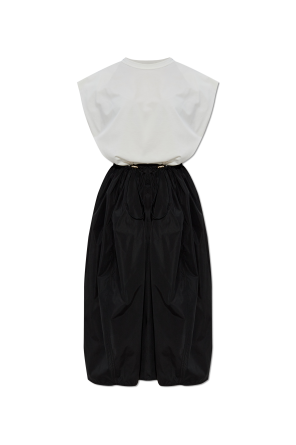 Vestido de materiales combinados