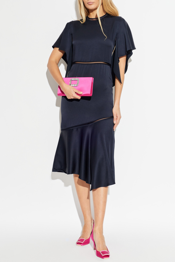 Fabiana Filippi Vestido satinado de corte asimétrico