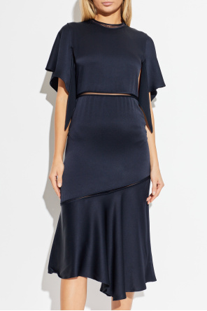 Fabiana Filippi Vestido satinado de corte asimétrico