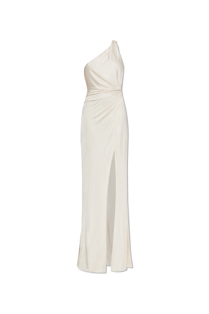 Dress with decorative draping