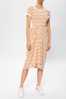 Marni beige Striped dress