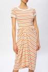 Marni beige Striped dress