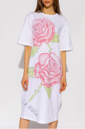 Marni marni floral printed pleated midi dress