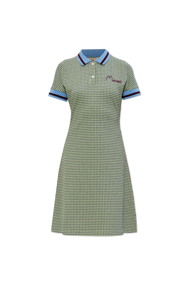 Dress with a checkered pattern od Marni
