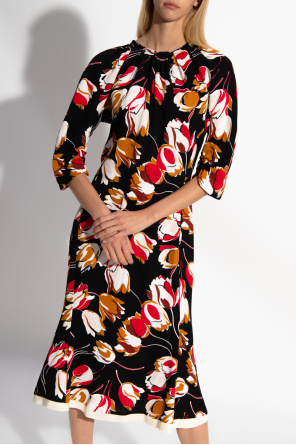 Marni Sabot Floral print dress