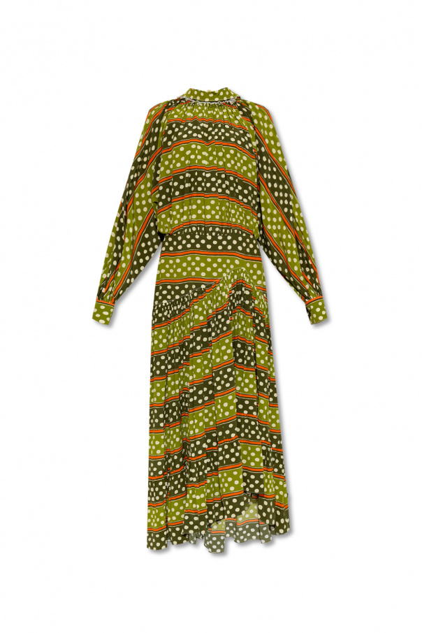 marni tiger Silk dress