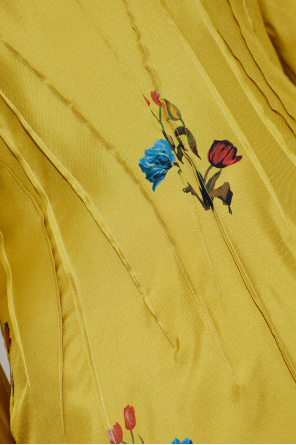 Marni Jedwabna sukienka z motywem kwiatowym