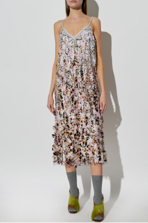 Marni Paillettenkleid mit Kristallen