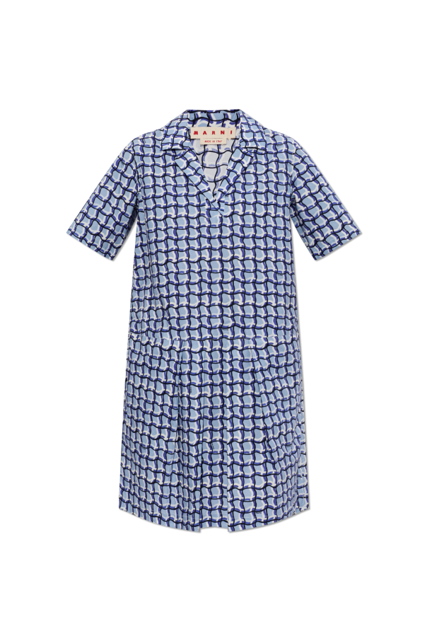 Patterned dress with pockets od Marni