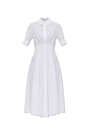 Cotton dress with darts