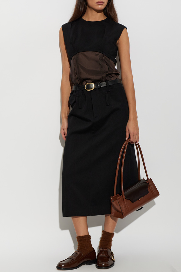 Marni Vestido midi de lã sem mangas