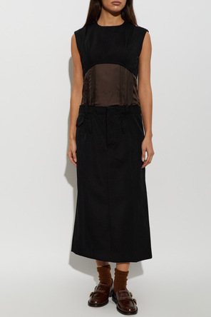 Marni Vestido midi de lã sem mangas