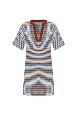 Dress with a striped pattern